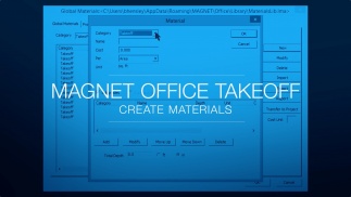 MAGNET Office Takeoff - Create Materials